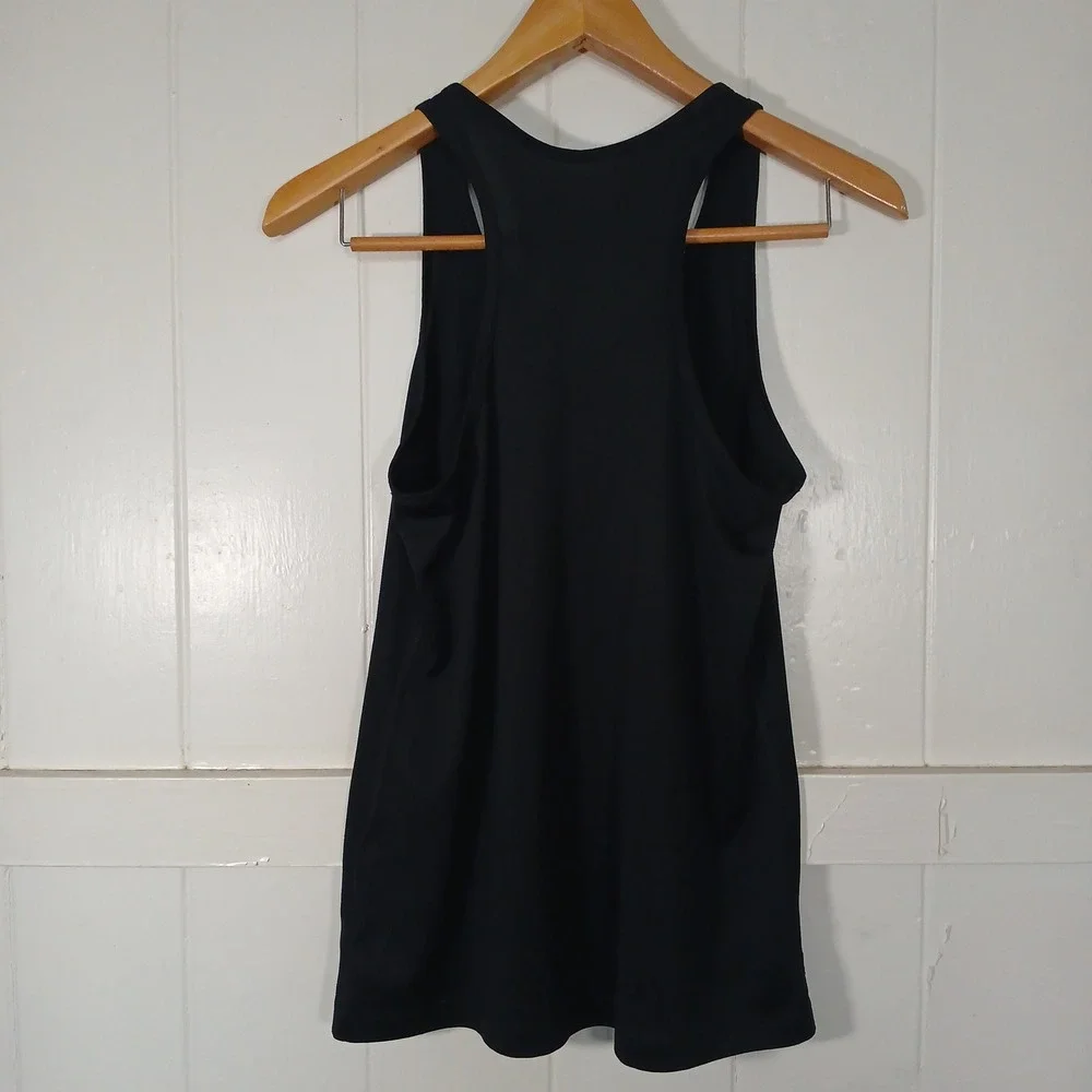 Nike Tank Top Women Medium Black Dri-FIT Racerback Activewear 524167-010